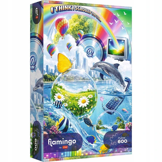 Trefl Puzzle 600 el. Flamingo Y2K