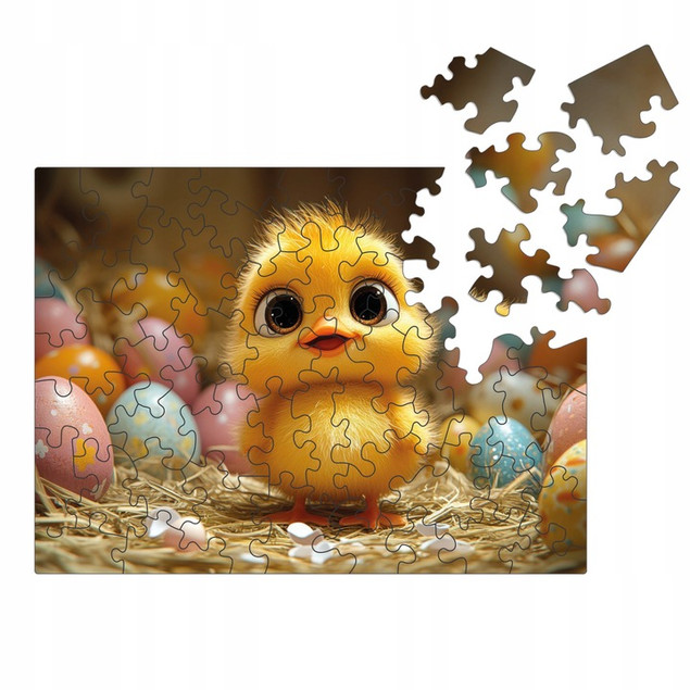 Puzzle drewniane Wielkanocny Kurczaczek MilliWOOD