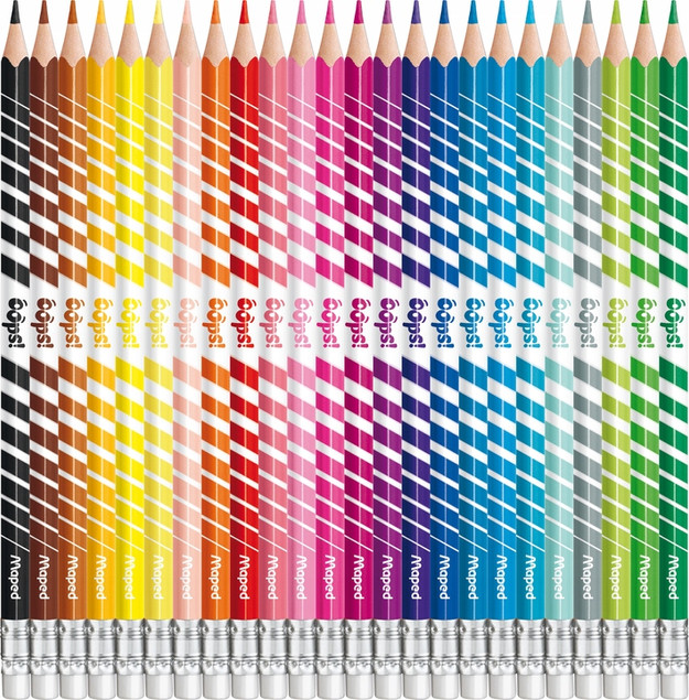 Kredki Ołówkowe Ścieralne Z Gumką Color'Peps Oops! 24 Kolory 4+ Maped