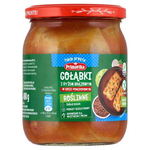 Gołąbki wegetariańskie z ryżem naturalnym Primavika 480 g