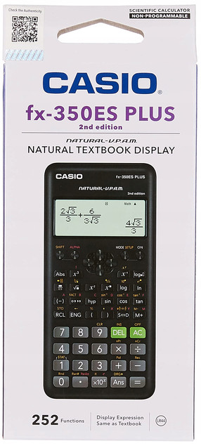 Kalkulator Naukowy Casio FX-350ES PLUS Czarny Bateryjny