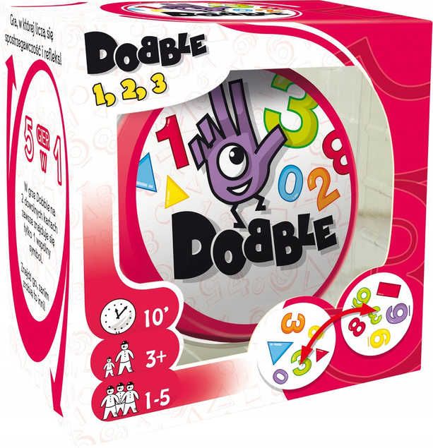 Dobble 1 2 3 Dooble Duble Doble Gra Karciana Rodzinna 3+ Rebel 8085