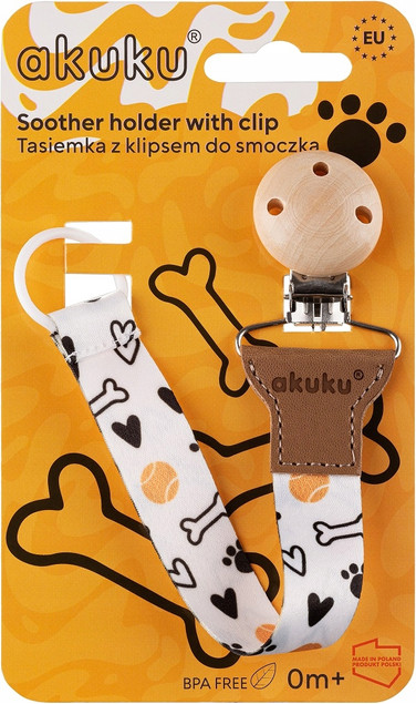 Łańcuszka do smoczka Akuku Kość