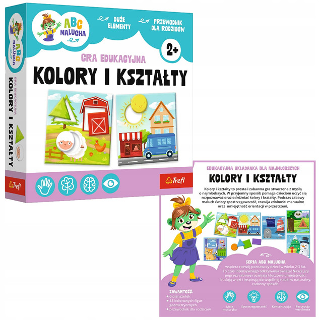 Gra planszowa KOLORY I KSZTAŁTY ABC MALUCHA Trefl