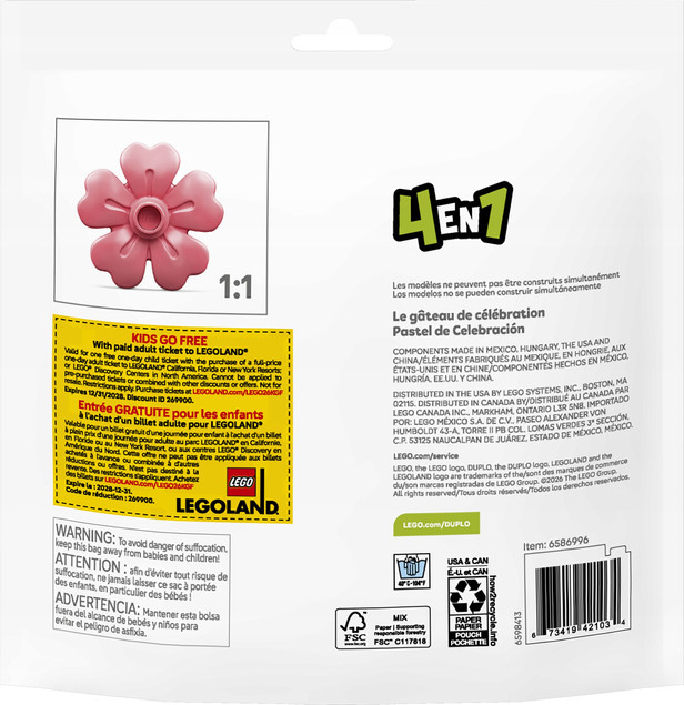 LEGO DUPLO 30712 Klocki Tort Urodzinowy Nauka Cyfr dla Maluchów