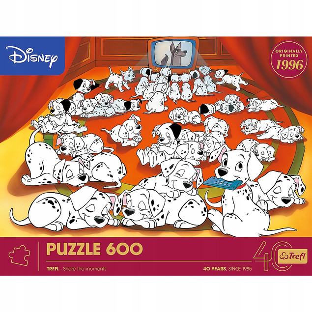 Puzzle Trefl 600 elementów 101 Dalmatyńczyków Disney