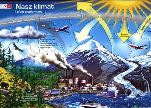Puzzle Larsen Edukacyjne Nasz Klimat i Efekt Cieplarniany 69 elementów