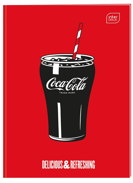 Zeszyt do nauki pisania A4/32 kolorowa linia Coca Cola Interdruk