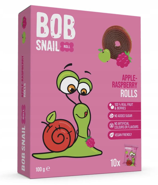 Przekąska Owocowa Jabłko Malina Bez Cukrów 100g BOB SNAIL
