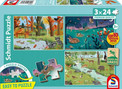 Puzzle Schmidt Spiele 3x24 Zwierzęta Leśne i Łąkowe