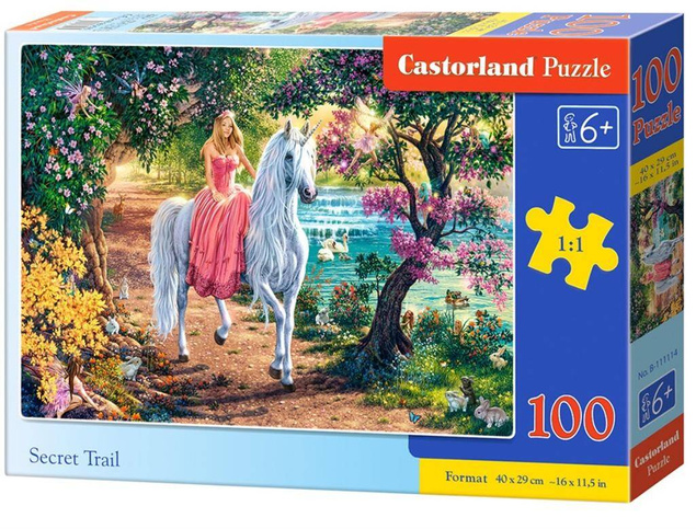 PUZZLE 100 ZWIERZĘTA KONIE KWIATY LAS 6+ CASTOR