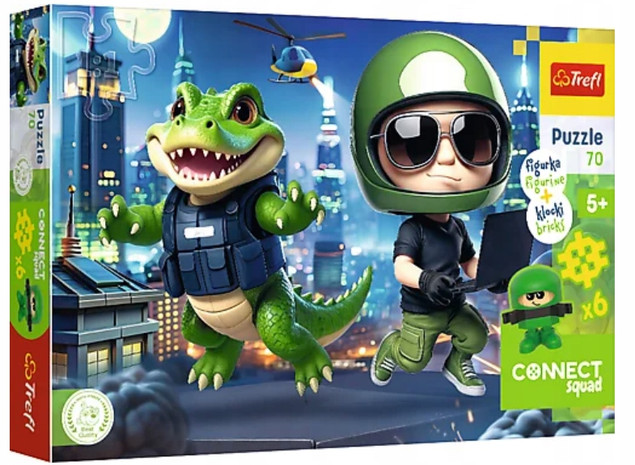 Puzzle Trefl Connect Squad Mark 70 elementów z Figurką Marka