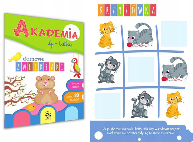 Akademia 4-Latka ZADANIA ĆWICZENIA Bezpieczeństwo Pojazdy Przyroda 4+ SBM