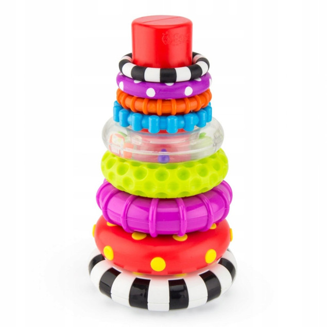 Sassy Piramidka Sensoryczna Wielokolorowa 6m+ Plastikowa 80758