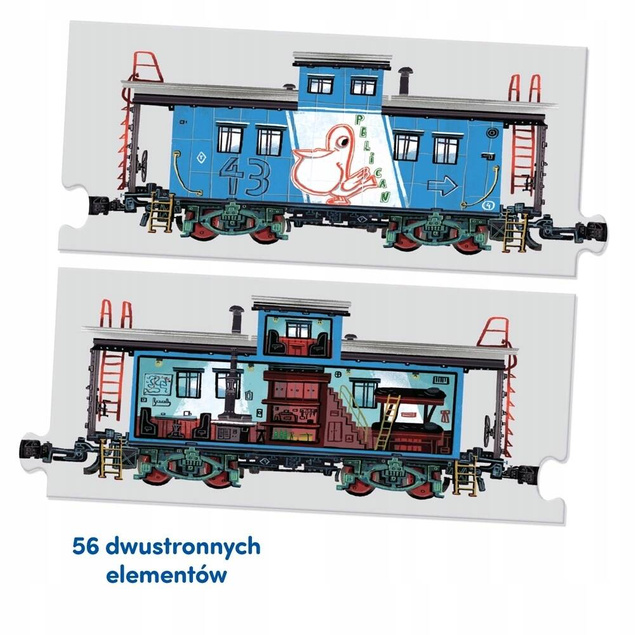 CzuCzu UKŁADAM POCIĄGI puzzle i plakat XXL 5+