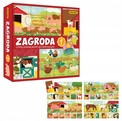Gra Planszowa Adamigo Zagroda 1 Puzzle Obserwacyjne Zwierzęta dla Dzieci 3+