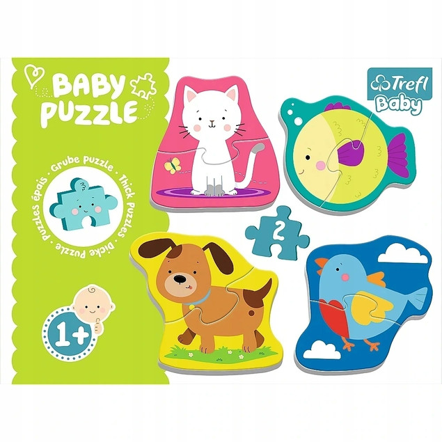Puzzle 4w1 Baby Classic Zwierzątka Trefl