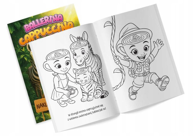 Kolorowanka z Naklejkami BALLERINA CAPPUCCINA w Dżungli Martel