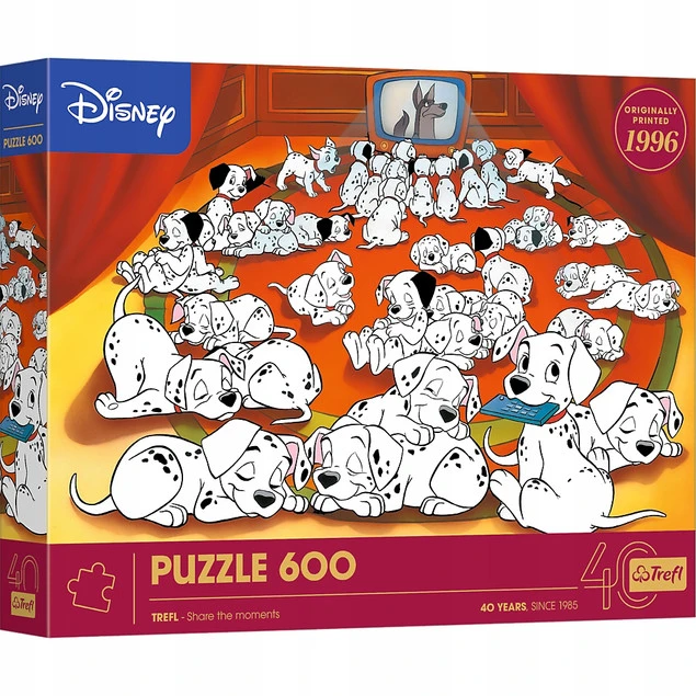 Puzzle Trefl 600 elementów 101 Dalmatyńczyków Disney