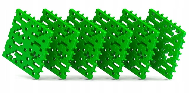 Klocki Meli Maxi Zielone Płytki Konstrukcyjne Baseplate 6 szt.
