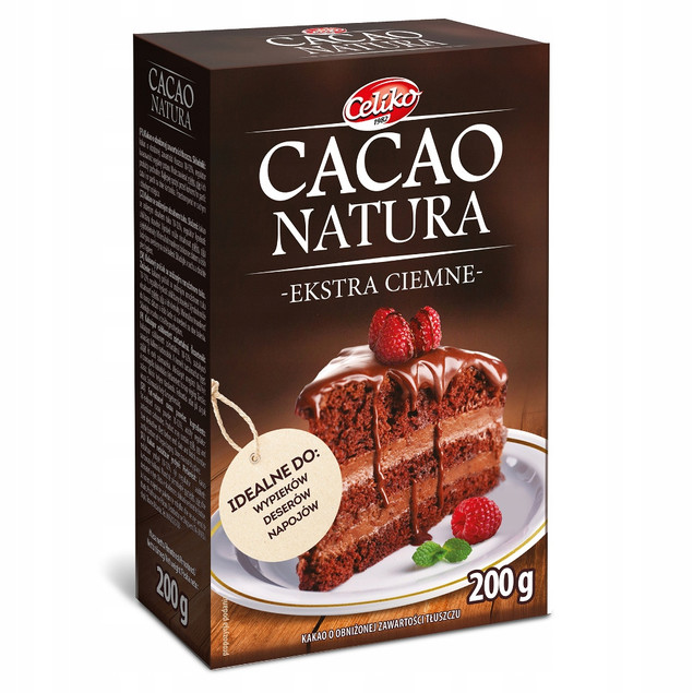 Kakao naturalne ekstra ciemne Celiko 200g