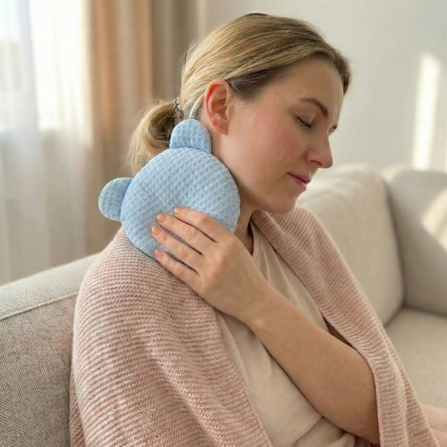 BOCIOLAND Termofor z PESTEK WIŚNI Medyczny Antyalergiczny Na Ból BLUE 180g