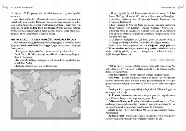 W 80 dni dookoła świata lektura z opracowaniem