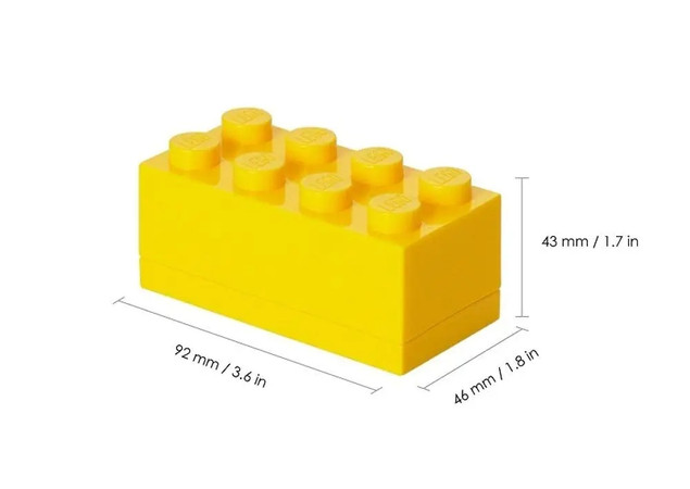 Pojemnik LEGO Mini Box 8 Żółty 40121732 na Przekąski