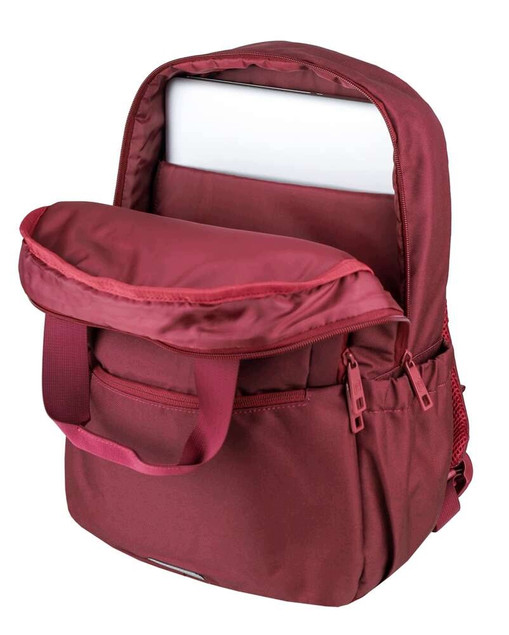 Plecak Oxford B-Ready Młodzieżowy 23L Bordowy z Rączką na Laptopa
