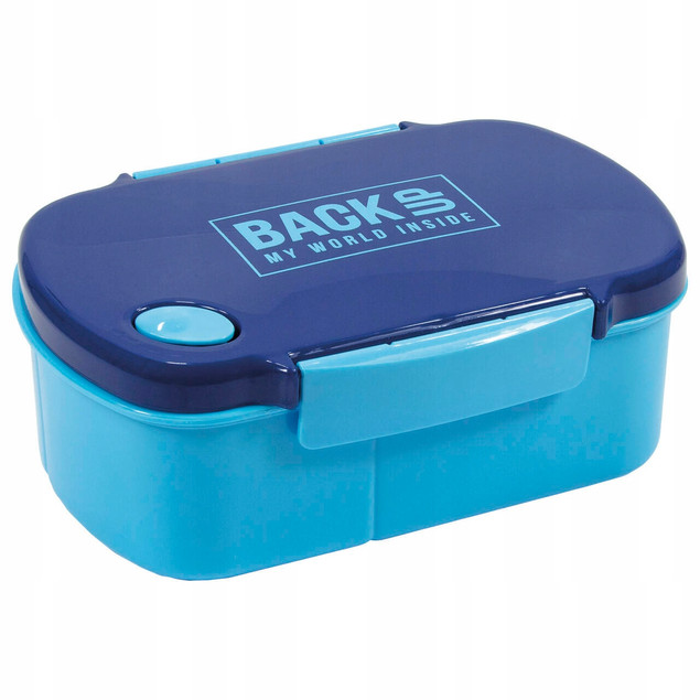 Lunchbox 3‑przegrodowa BPA FREE – BackUp, niebieski
