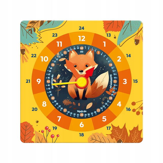 Zegar Zabawka Edukacyjna Tekturowa LISEK Lis 5+ Alexander 2794