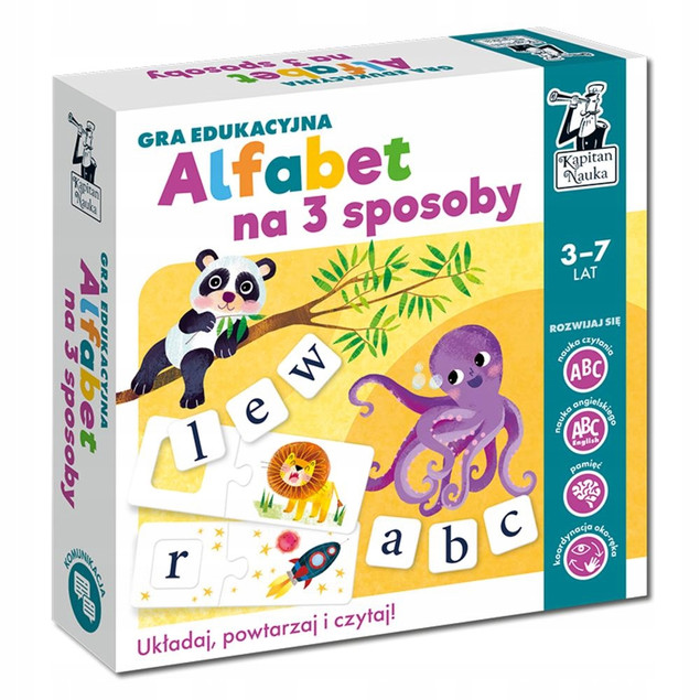 Gra edukacyjna Alfabet na 3 sposoby – Kapitan Nauka