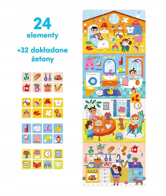 2w1 CzuCzu UKŁADAM ZWIERZĄTKA + PUZZLE CO ROBIMY W DOMU 2+ 3+