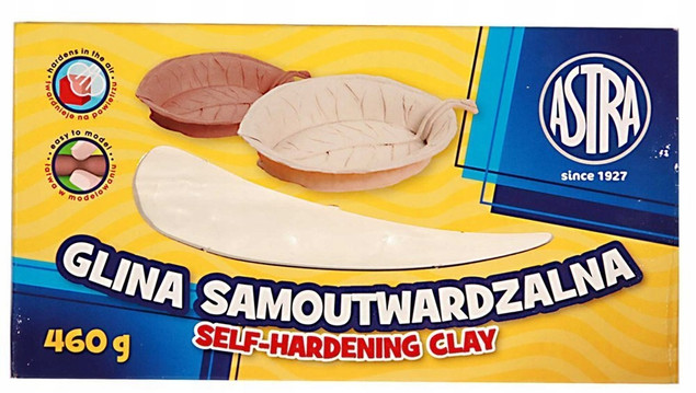 GLINA SAMOUTWARDZALNA 460g Biała ASTRA Plastyczna Do Form Rzeźbiarskich x5