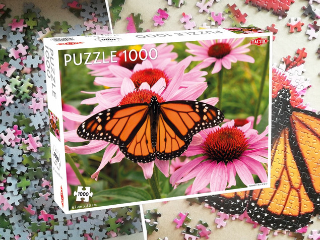 Puzzle Tactic 1000 el. Monarch Butterfly - Motyl Monarcha, Fińska Jakość