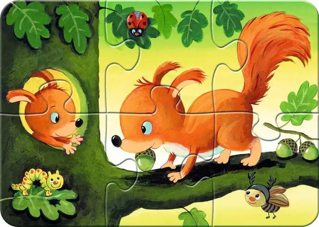 Puzzle Ravensburger 20 elementów Małe rodziny zwierząt