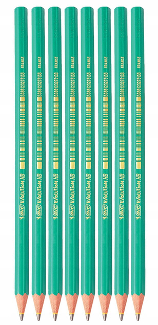 8x Ołówek Eco Bez Gumki HB Bic Evolution