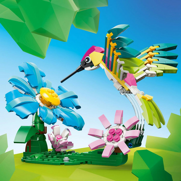 KLOCKI LEGO CREATOR 31384 Dzikie Zwierzęta: Kolorowy Koliber 3w1 Zestaw +8 lat
