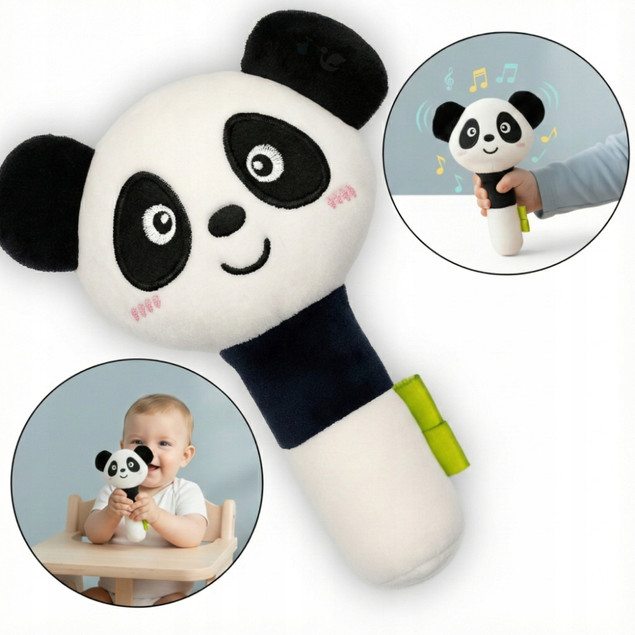 PISZCZEK MIĘKKA ZABAWKA DLA NIEMOWLĄT Z PISZCZAŁKĄ SENSORYCZNA KONTRASTOWA