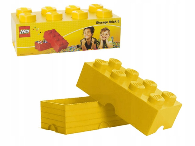 Pojemnik klocek LEGO Brick 8 Biały