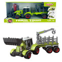 Askato Traktor Budowlany do Skręcania z Łyżką i Przyczepą Zestaw DIY 3+