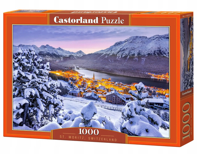 Puzzle 1000 elementów Sankt Moritz, Szwajcaria - Malownicze Alpy