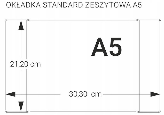 10x BIURFOL OKŁDKA ZESZYTOWA OKŁADKA NA ZESZYT PRZEZROCZYSTA A5 