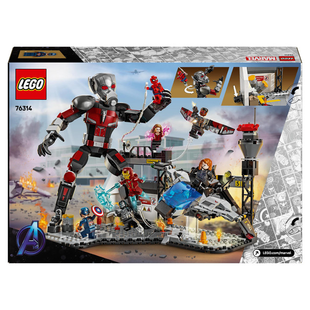 LEGO Super Heroes 76314 Kapitan Ameryka: Wojna bohaterów - Bitwa na Lotnisku