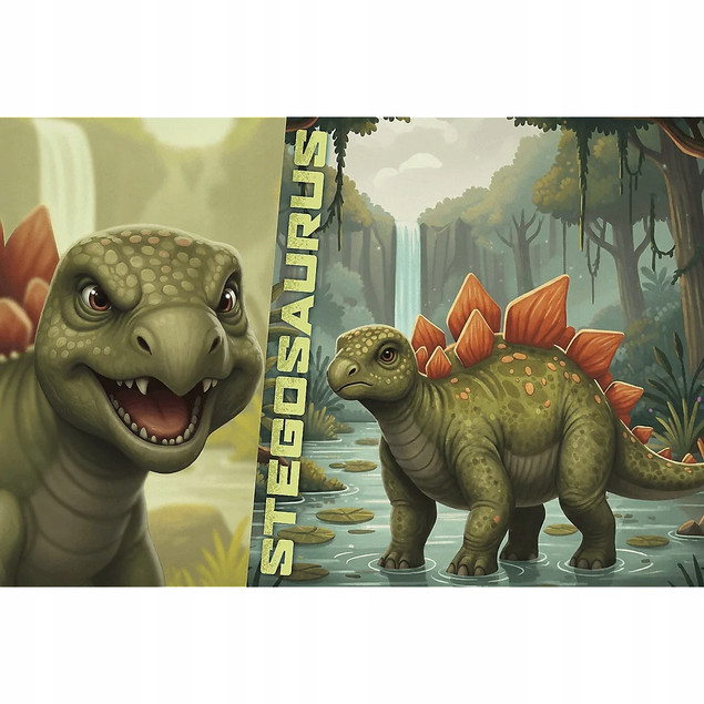 Puzzle Trefl 100 elementów Stegosaurus Dinozaur Polska