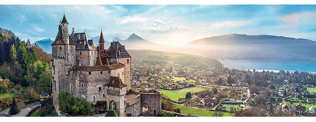 Puzzle 1000 Układanka Panorama FRANCJA Miasto Menthon 12+ Trefl