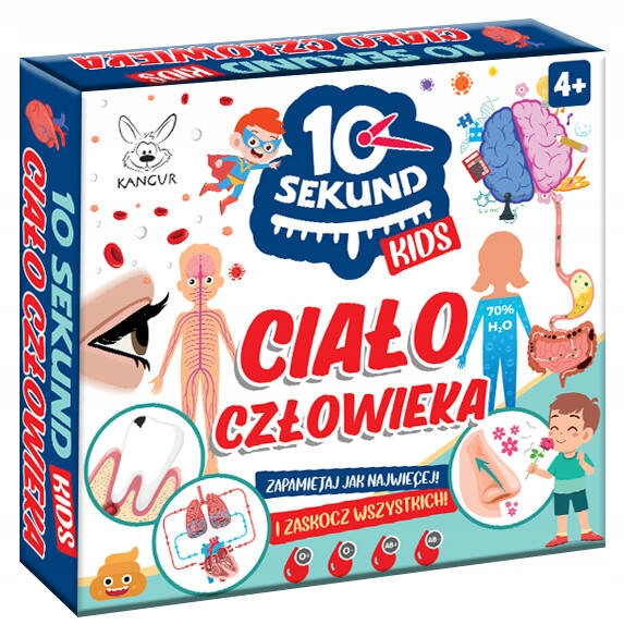 Gra Planszowa 10 Sekund Kids Ciało Człowieka Kangur Edukacyjna 4+