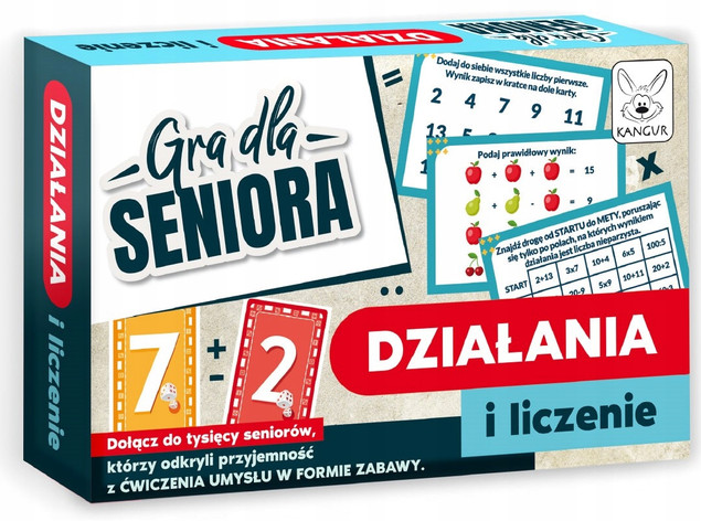 Gra Planszowa dla Seniora: Działania i Liczenie Kangur – Pamięć & Koncentracja