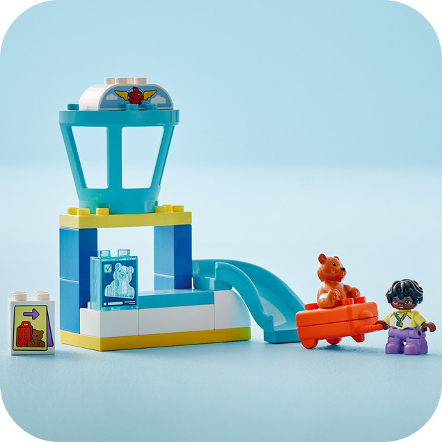 LEGO DUPLO 10443 Pierwszy Raz na Lotnisku Samolot Terminal Bagaż