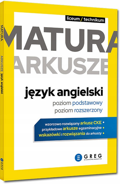 Matura 2026 Język Angielski Repetytorium + Arkusze – GREG